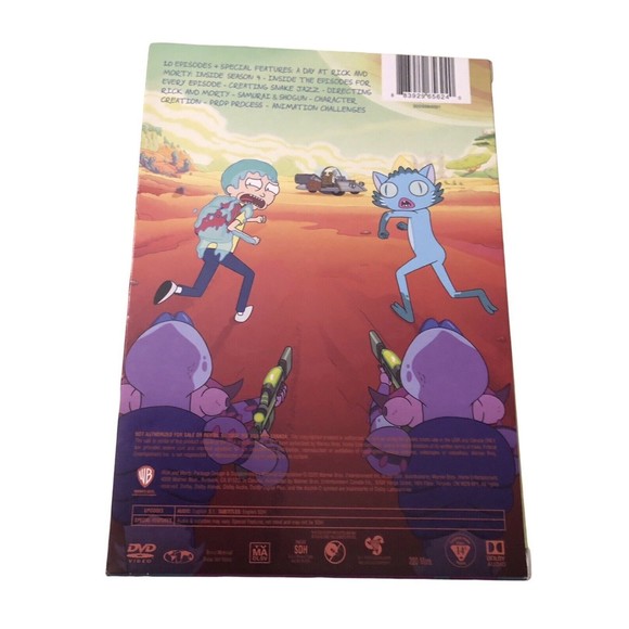 Rick And Morty Season 4 DVD CIB Great Condition Tested Works Uncensored Sleeve - Picture 3 of 11